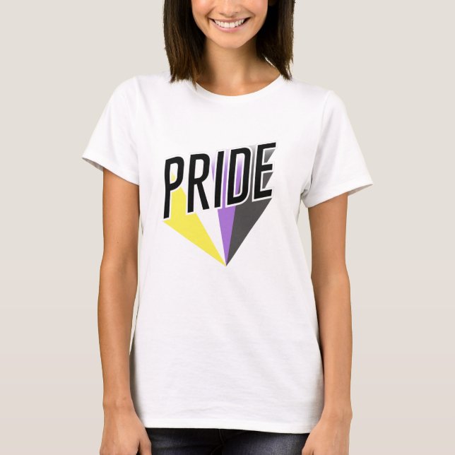 T-shirt Fierté non binaire éclatée (Devant)