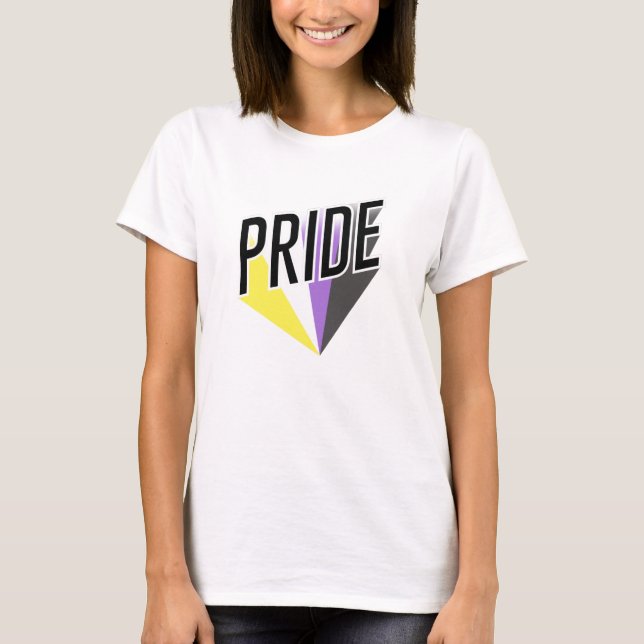 T-shirt Fierté non binaire éclatée (Devant)