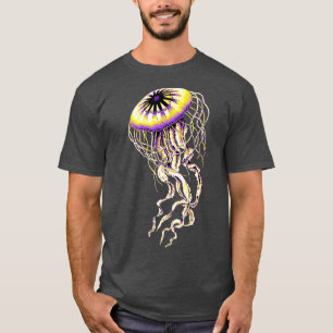 T-shirt Fierté non binaire Méduse réaliste