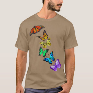 T-shirt Fierté Papillon Tee LGBT Hommes Femmes Jeune Mince