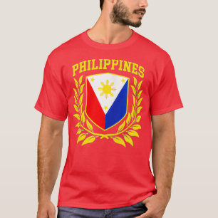 T-shirt Fierté philippine avec drapeau philippin Zip