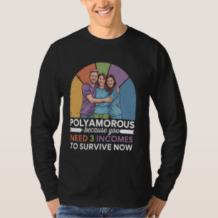 T-shirt Fierté polyamour drôle trio polyamoureux gay Rel