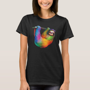 T-shirt Fierté Pretty And Slothy virale Graphiques