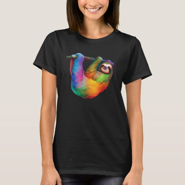 T-shirt Fierté Pretty And Slothy virale Graphiques (Devant)