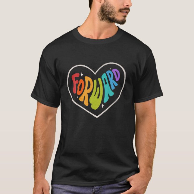 T-shirt Fierté Proward Heart Rainbow Graphisme LGBTQ Equal (Devant)