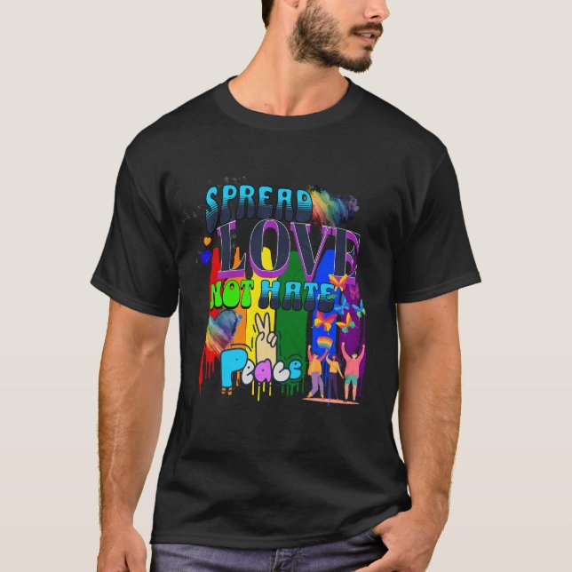 T-shirt Fierté | Répandre l'amour pas la haine (Devant)