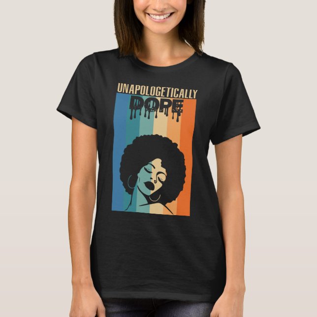 T-shirt Fierté rétro de femme afro-démoniaque (Devant)