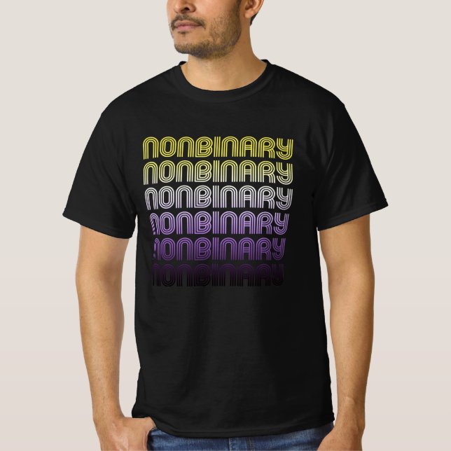 T-shirt Fierté Rétro Non Binaire (Devant)