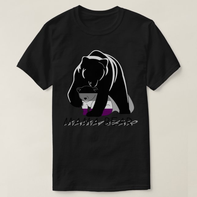 T-shirt Fierté sexuelle ours maman (Design devant)