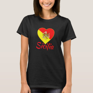 T-shirt Fierté sicilienne Sicilia I Love Sicile Trinacria