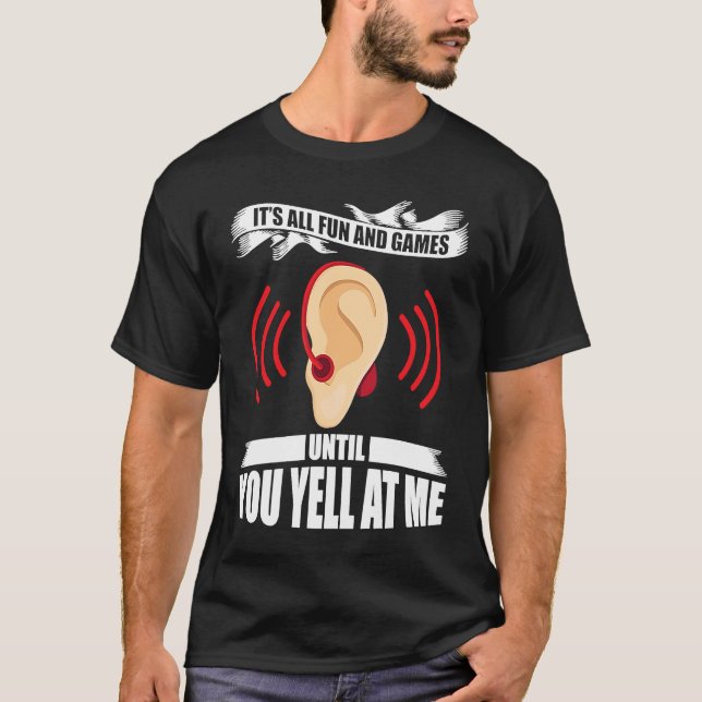 T-shirt Fierté sourde ASL Geste de la main de l'aide à l'a (Devant)