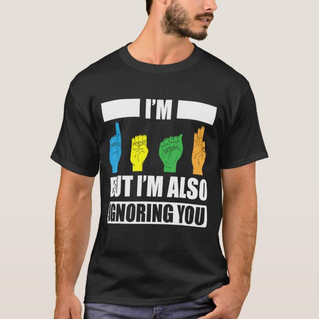 T-shirt Fierté sourde ASL Geste de la main de l'aide à l'a (Devant)