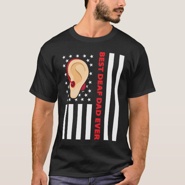 T-shirt Fierté sourde ASL Geste de la main de l'aide à l'a (Devant)