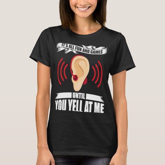 T-shirt Fierté sourde ASL Geste de la main de l'aide à l'a (Devant)