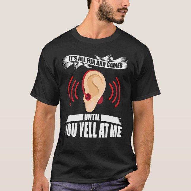 T-shirt Fierté sourde ASL Geste de la main de l'aide à l'a (Devant)