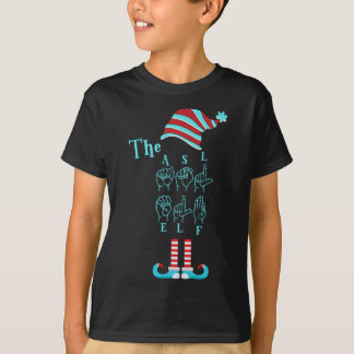 T-shirt Fierté sourde ASL Langue des signes Elf Famille de