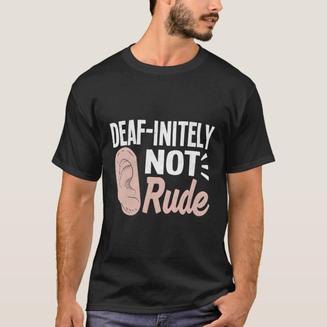 T-shirt Fierté Sourde Langue Des Signes J'Utilisais L'Aide (Devant)