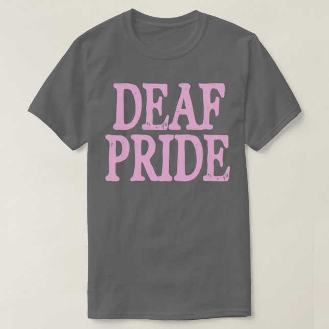 T-shirt Fierté sourde rose (Design devant)