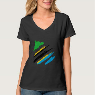 T-shirt Fierté tanzanienne HéritageVintage Drapeau tanzani