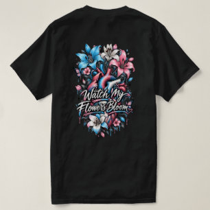 T-shirt Fierté transgenre Cœur Floral