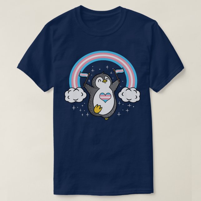 T-shirt Fierté transgenre des pingouins de la Trans Pride  (Design devant)