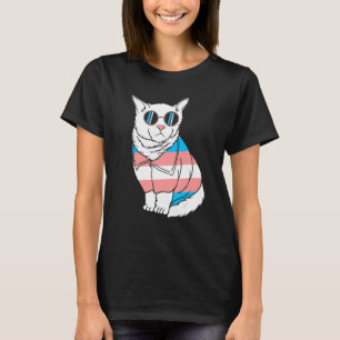 T-shirt Fierté transsexuelle LGBTQ de chaton de chat trans