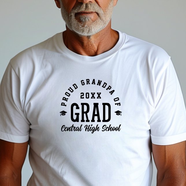 T-shirt Fierts Papy Diplômé Typographie Université Diplômé (Créateur téléchargé)