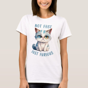 T-shirt Fiery Feline Spirit - Sassy Angry Cat Design