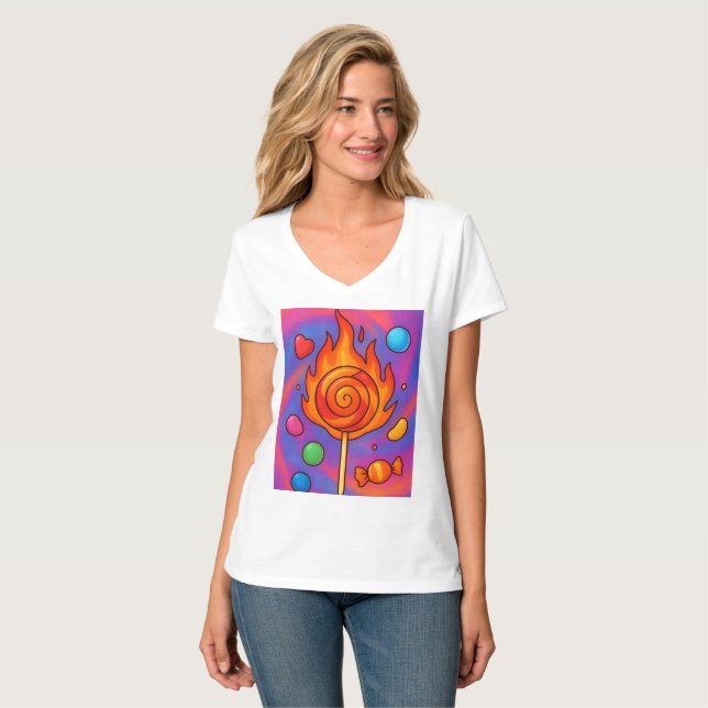 T-shirt Fiery Lollipop (Devant entier)