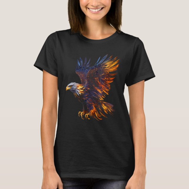T-shirt Fiery Steller's Sea-eagle Graphic Tee for Men Wome (Devant)