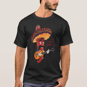 T-shirt Fiesta 5 De Mayo Viva Mexico Pepper Guitare
