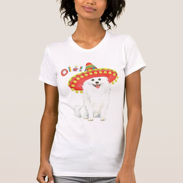 T-shirt Fiesta American Eskimo Chien (Devant)