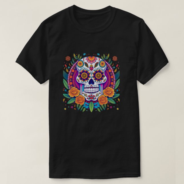 T-shirt Fiesta - Dia De Los Muertos (Design devant)
