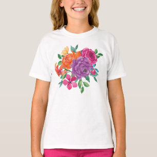 T-shirt Fiesta florale aquarelle