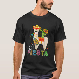 T-shirt Fiesta Llama Cinco De Mayo Cactus Sombrero M