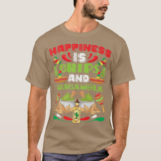 T-shirt Fiesta Meico Meican Cinco De Mayo Chips Et Avocad