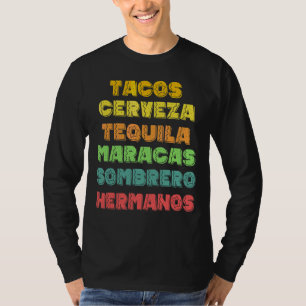 T-shirt Fiesta mexicaine Tacos Cerveza Hermanos Costume Ci