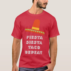 T-shirt Fiesta Siesta Taco Répéter le cadeau mexicain