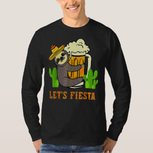 T-shirt Fiesta Sloth Bière Boire Cinco De Mayo Mex