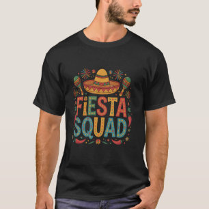 T-shirt Fiesta Squad Party Mexican 5 De Mayo Funny Cinco D