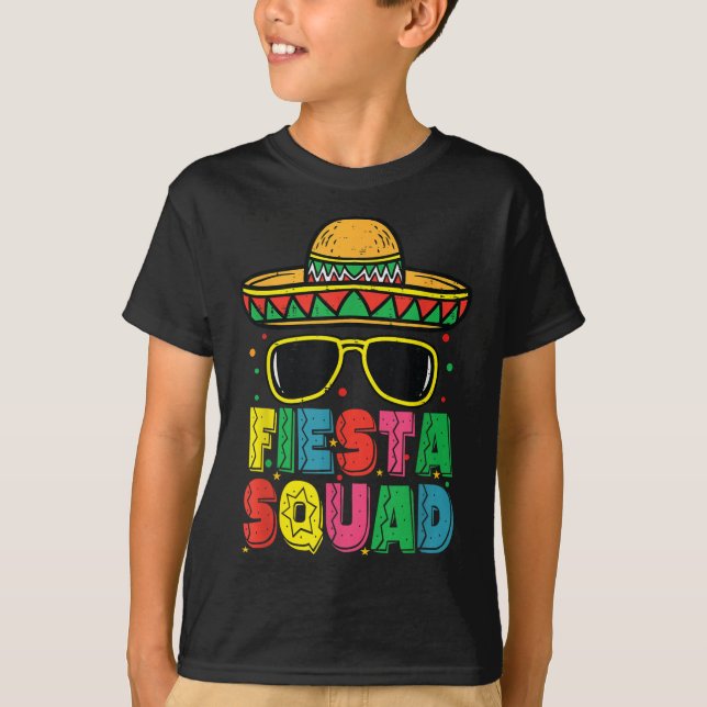 T-shirt Fiesta Squad Sombrero Cinco De Mayo Fiesta Mexicai (Devant)