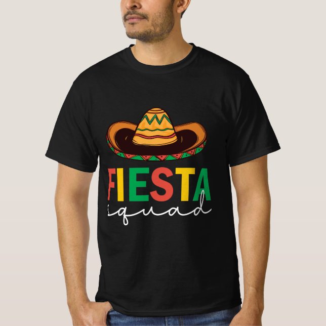 T-shirt Fiesta Squad Sombrero Design (Devant)
