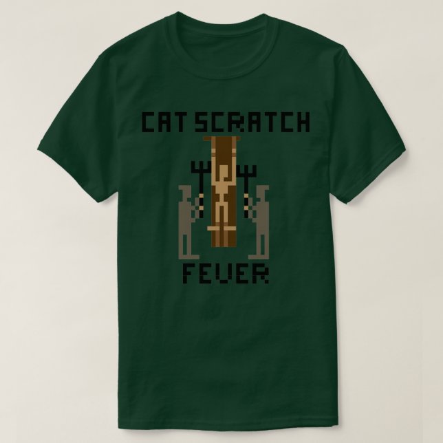 T-shirt Fièvre d'attaque de chat (Design devant)