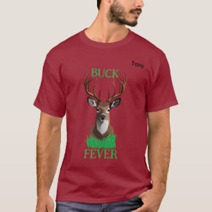 T-shirt Fièvre de Cerf Buck de 12 points Cerf à Queue Blan