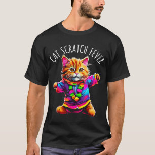 T-shirt Fièvre des Griffes de Chat Drôle Mignon Coloré Dan