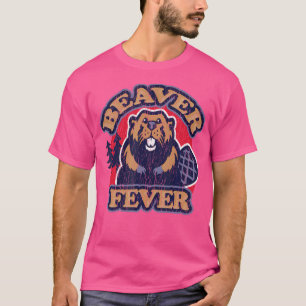 T-shirt Fièvre du castor Amusant Randonnée Camping Pêche e