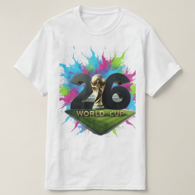 T-shirt FIFA World Cup 2026 Logo Concept: The Vibrant Path (Design devant)