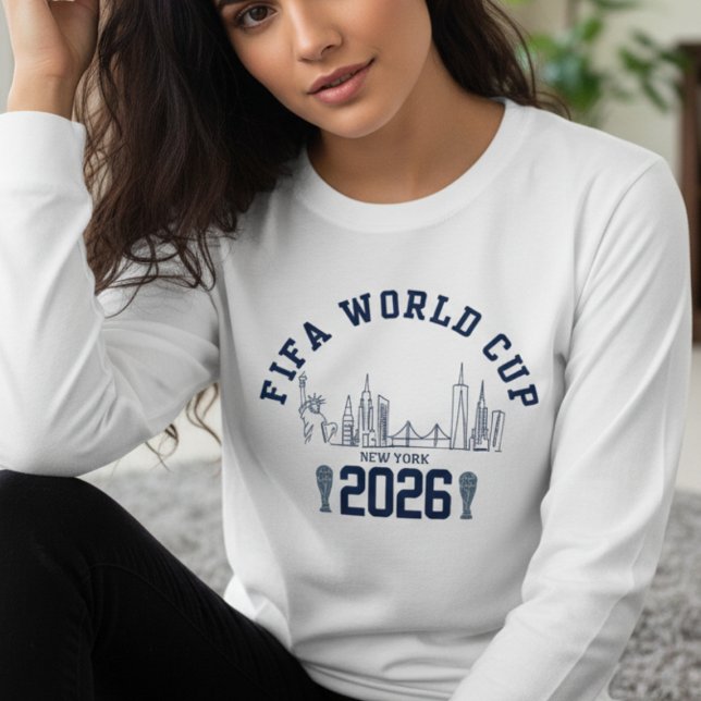 T-shirt FIFA World Cup 2026 New York Skyline (NYC World Cup 2026 long-sleeve shirt for soccer fans, bold skyline design and perfect USA fan gift!)