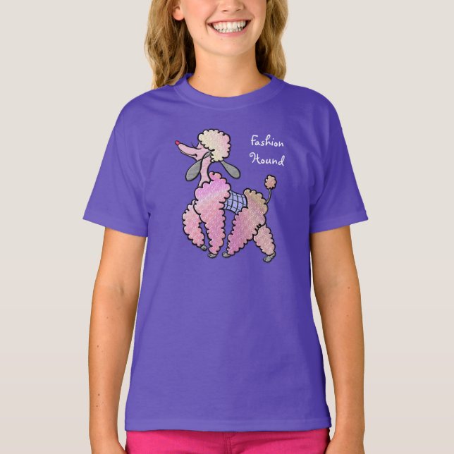 T-shirt Fifi Poodle - French Fashion Hound (Personnaliser) (Devant)