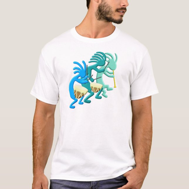 T-shirt Fifre et tambours de Kokopelli (Devant)